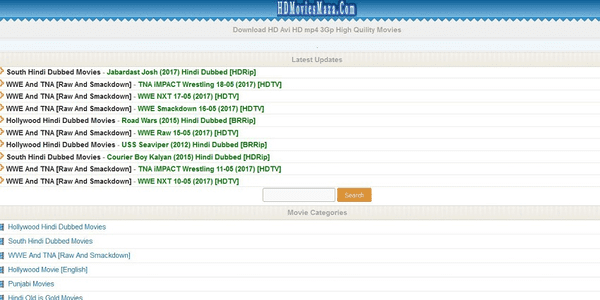 HD Movies Maza is another site offering later movies in HD quality video and crisp audio.