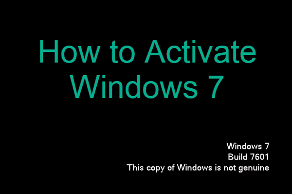 How to Activate Windows 7