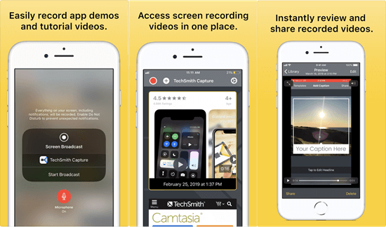 TechSmith Capture is undoubtedly one of the best iOS screen recorder tools for the iPhone, iPad