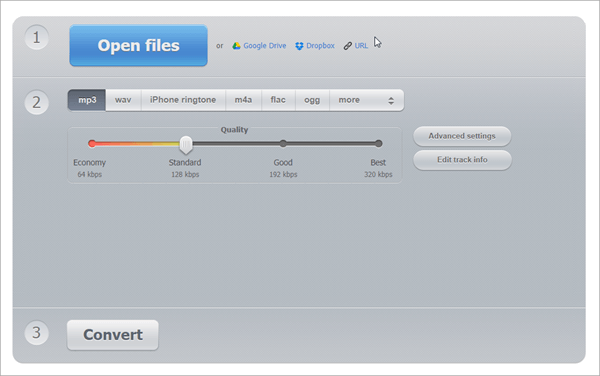 With Online Audio Converter, you have different things because you can acquire the MP4 file