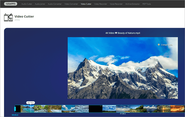 Using Online Video Cutter to edit videos online for free.