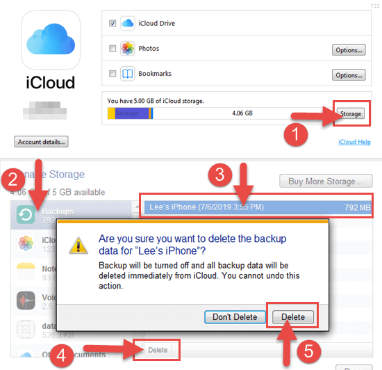 How to Remove iCloud Backup on Windows PC