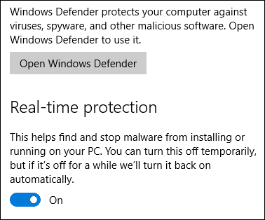 How to Turn off Windows Defender Temporarily