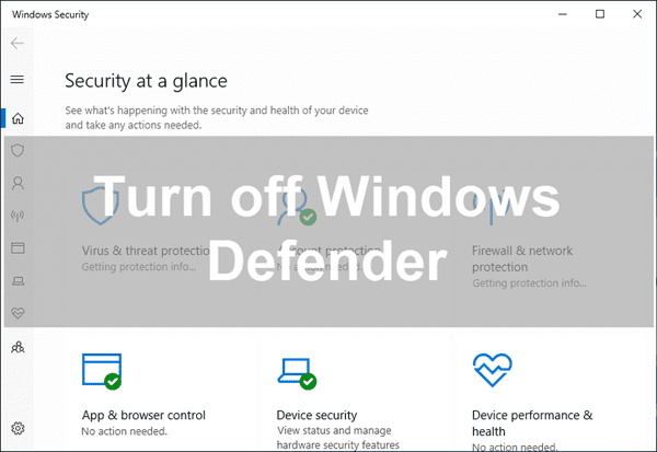 how to turn on windows defender antivirus