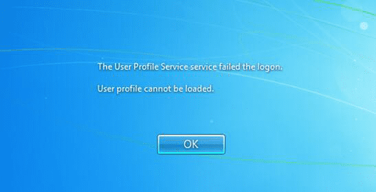 User Profile Service Failed the Logon
