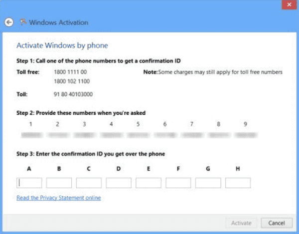 How to Activate Windows 8.1 by Phone