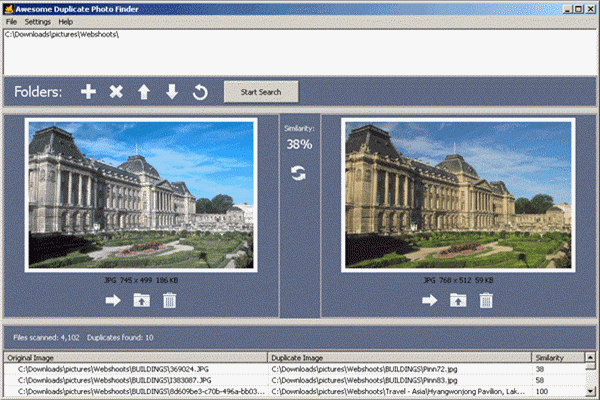 Awesome Duplicate Photo Finder is another best free duplicate photo finder.