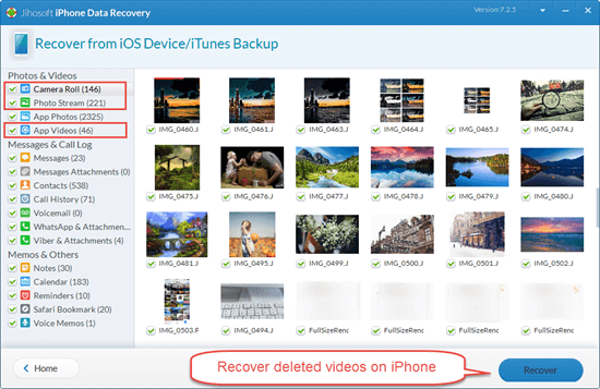 Recover Deleted Videos from iPhone Directly without Backup