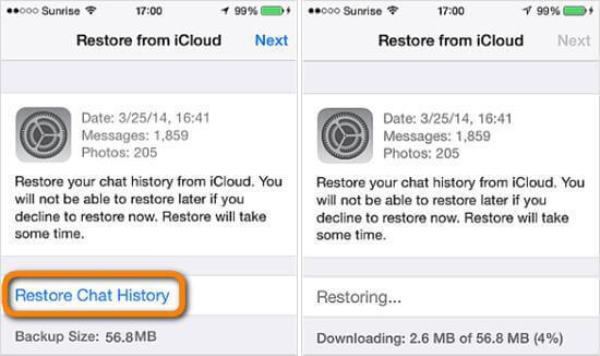 Here is how to recover chat history from WhatsApp iCloud backup