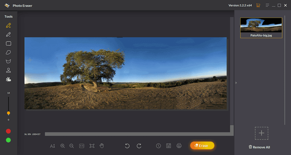 Photo Eraser automatically restores each area every time you run the restoration process.