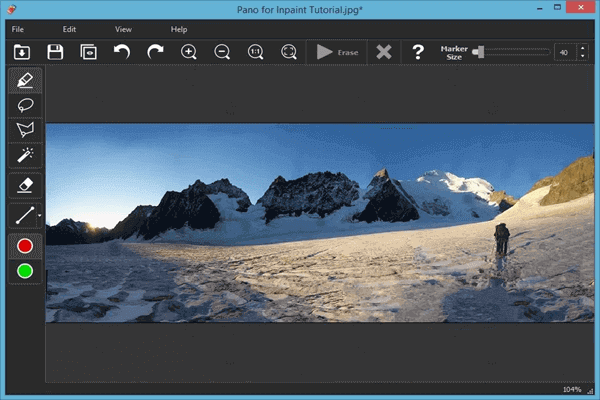 Remove Dark Areas from Panoramic Photos Using Inpaint