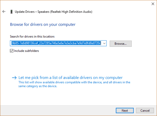 How to install Realtek HD Audio driver manually