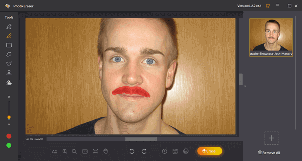 Remove Beard from Photos Using Jihosoft Photo Eraser