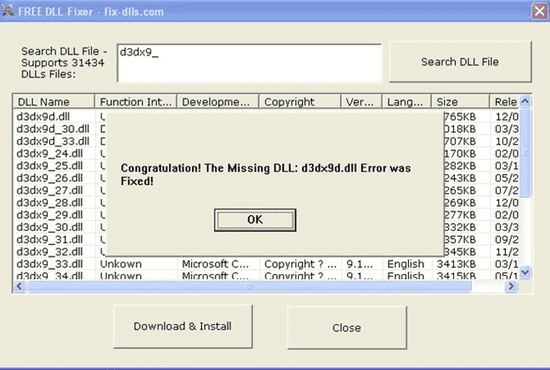Free DLL Fixer finds all the missing, corrupted DLL and fixes them for you.