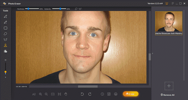 Remove Beard from Photos Using Jihosoft Photo Eraser