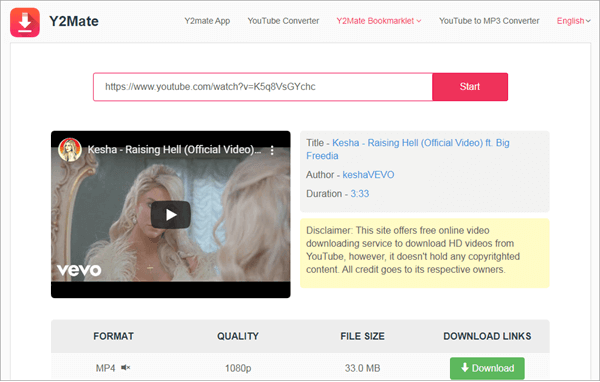 With Y2mate, you can easily download and convert YouTube videos to M4A