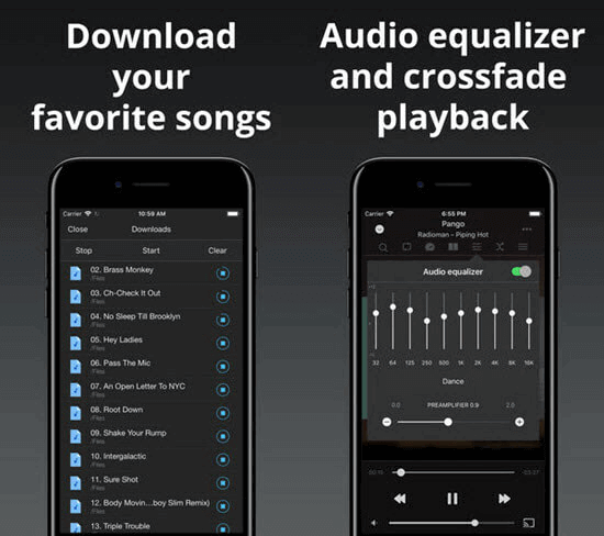  Evermusic es una de las mejores aplicaciones para descargar música en iPhone y iPad.