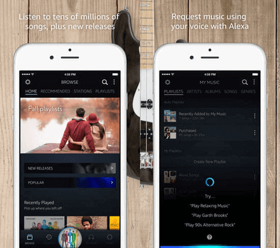 Amazon Prime Music has a superb music download app which allows users to listen to any music.
