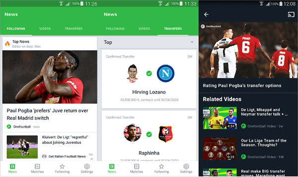 Are you looking for one app which will consist of National or Club matches which you want to follow?