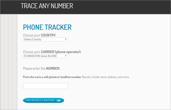 Using Online GPS Phone Tracker to track the phone number online for free.