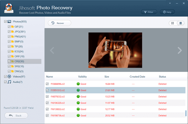 Recover CR2 Photos from Canon Camera