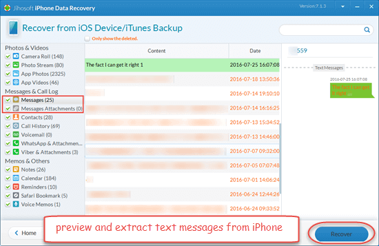 A reliable tool to Retrieve deleted iPhone texts without backup.