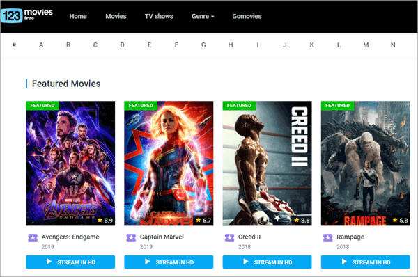 123MoviesFree is another free movie streaming site that movie lovers can use to stream all movies in HD quality.