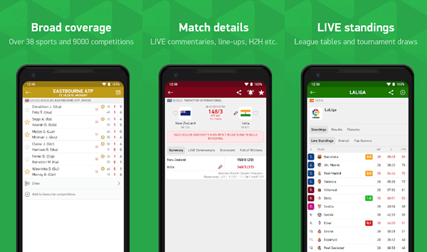 FlashScore is best sports streaming app for Android.