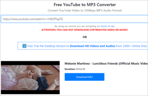youtube url to mp3 converter free online