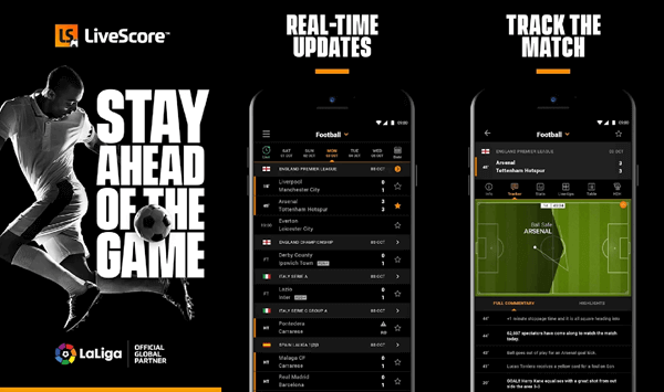 LiveScore is the ideal app for every sports fan, where you can find the latest scores and live sports events.