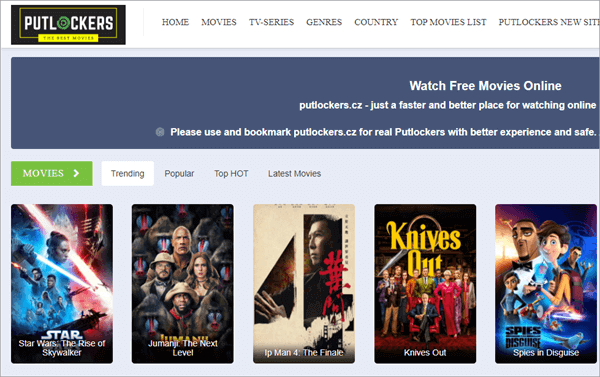 Putlocker.cz is widely known for movie/TV show streaming and downloading.