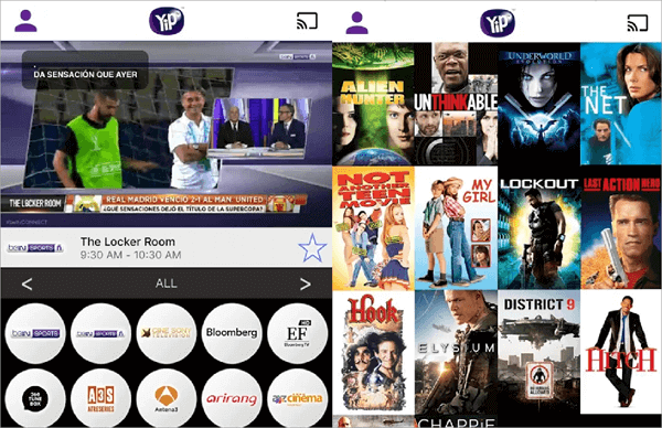 YipTV is completely similar to sports channels on the TV which streamed using smartphones.