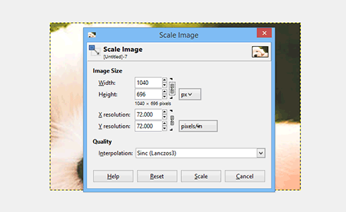 Increase Photo Resolution Free with GIMP