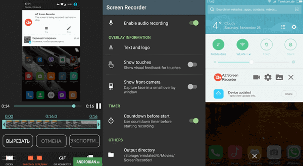 AZ Screen Recorder is another recommended WhatsApp video call recorder for Android.