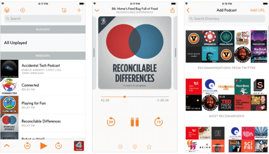 Overcast is a completely free app for the podcast on the App Store.