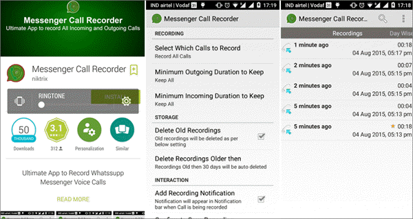 Messenger Call Recorder is also another good option to record WhatsApp calls.