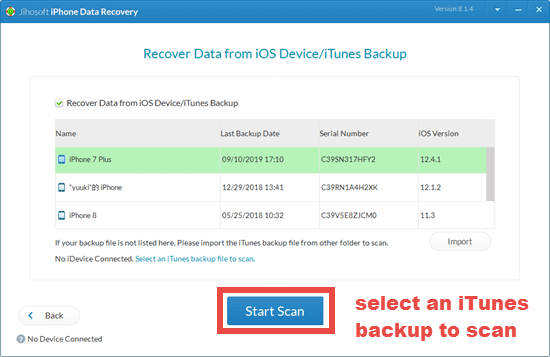 Extract data from backup selectively