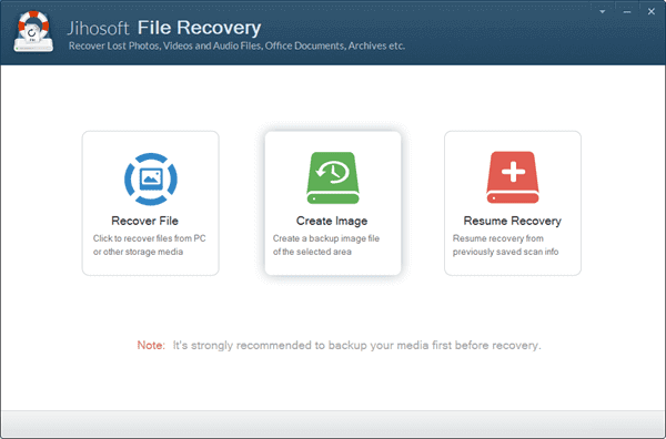 Steps to Create Image Backup with Jihosoft File Recovery