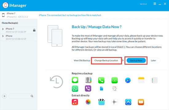 Create Archived Backup on PC without iTunes