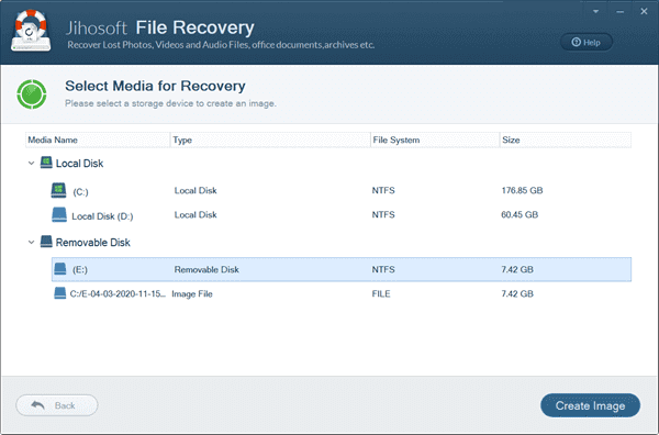 Steps to Create Image Backup with Jihosoft File Recovery