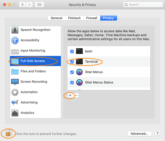 Enable Full Disk Access for Terminal in macOS Mojave or Above.