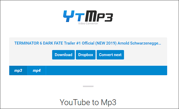 YtMP3 is an excellent online YouTube audio downloader.