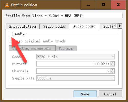 Follow the instruction below to remove sound from video with VLC