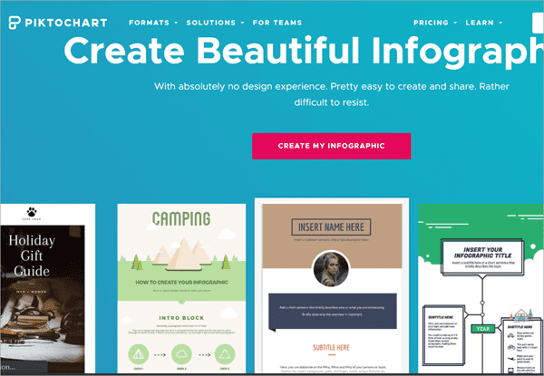 Piktochart is another popular infographic maker which allows basic use for free users.