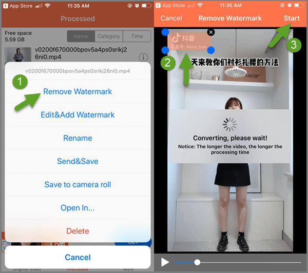 Video Eraser is a mobile app to remove, add and edit video watermark.