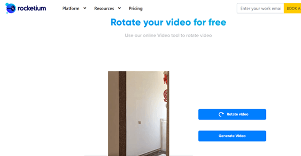 Through Roketium, you can clockwise rotate your video 90 degrees, 180 degrees, 270 degrees and 360 degrees.