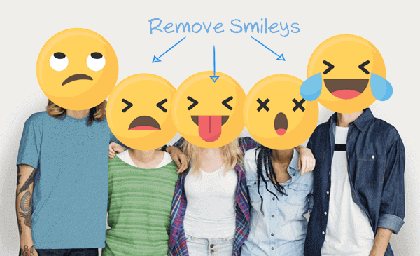 Remove Smiley, Emojis, and Stickers from Pictures