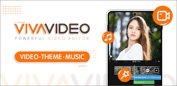 VivaVideo has a large free music library, from which you can pick up some to add on your video.