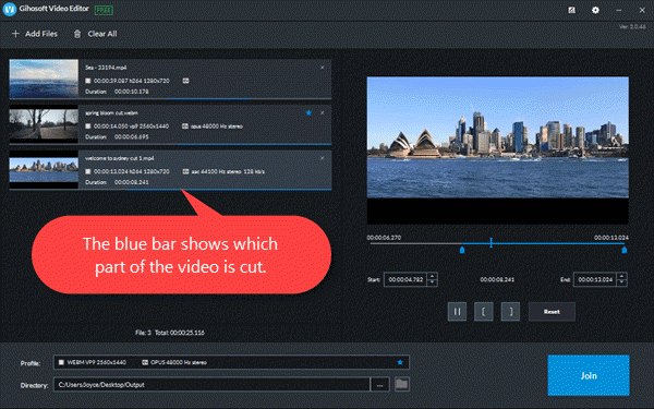 Jihosoft Video Editor is a free all-in-one video editing software that allows you to join any type of movie format easily.