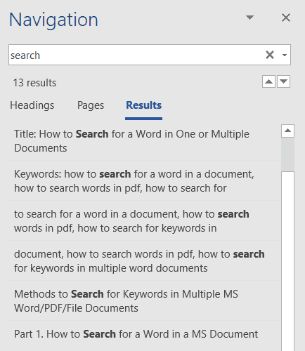 How to Search for a Word in a Word Document